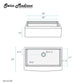 Rivage 33 x 22 Single Basin Apron Kitchen Workstation Sink