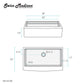 Rivage 36 x 22 Single Basin Apron Kitchen Workstation Sink