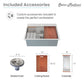 Ravi Single Basin 30 x 22 Topmount Kitchen Workstation Sink