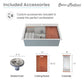 Ravi Single Basin 33 x 22 Topmount Kitchen Workstation Sink