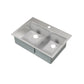 Ravi Dual Basin 33 x 22 Topmount Kitchen Workstation Sink