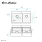 Ravi Dual Basin 33 x 22 Topmount Kitchen Workstation Sink