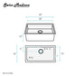 Rivage 30 x 18 Stainless Steel, Single Basin, Undermount Kitchen Sink, Multi Colors