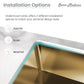 Rivage 32 x 19 Stainless Steel, Single Basin, Undermount Kitchen Sink, Multi Colors
