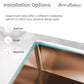 Rivage 32 x 19 Stainless Steel, Single Basin, Undermount Kitchen Sink, Multi Colors