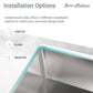 Rivage 32 x 19 Stainless Steel, Single Basin, Undermount Kitchen Sink, Multi Colors