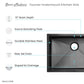 Tourner 27" x 19" Stainless Steel, Single Basin, Undermount Kitchen Sink in Multi Colors