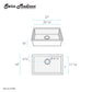 Tourner 27" x 19" Stainless Steel, Single Basin, Undermount Kitchen Sink in Multi Colors