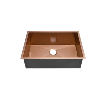 Tourner 27" x 19" Stainless Steel, Single Basin, Undermount Kitchen Sink in Multi Colors
