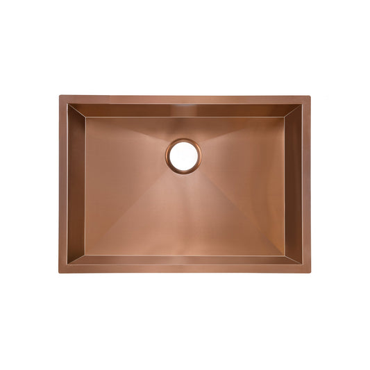 Tourner 27" x 19" Stainless Steel, Single Basin, Undermount Kitchen Sink in Multi Colors