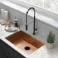 Tourner 27" x 19" Stainless Steel, Single Basin, Undermount Kitchen Sink in Multi Colors
