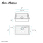 Tourner 27" x 19" Stainless Steel, Single Basin, Undermount Kitchen Sink in Multi Colors