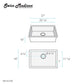 Tourner 27" x 19" Stainless Steel, Single Basin, Undermount Kitchen Sink in Multi Colors