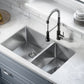 Rivage 33" x 20" Dual Basin, Undermount Kitchen Sink in Multi Colors