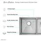 Rivage 33" x 20" Dual Basin, Undermount Kitchen Sink in Multi Colors