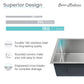 Rivage 33" x 20" Dual Basin, Undermount Kitchen Sink in Multi Colors