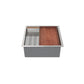 Rivage 22 x 19 Single Basin Undermount Kitchen Workstation Sink