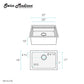Rivage 22 x 19 Single Basin Undermount Kitchen Workstation Sink
