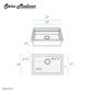 Rivage 27 x 19 Single Basin Undermount Kitchen Workstation Sink