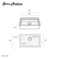Rivage 30 x 19 Single Basin Undermount Kitchen Workstation Sink