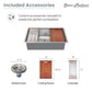 Rivage 33 x 19 Single Basin Undermount Kitchen Workstation Sink