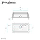 Rivage 33 x 19 Single Basin Undermount Kitchen Workstation Sink