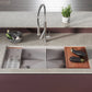 Rivage 45 x 19 Dual Basin Undermount Kitchen Workstation Sink