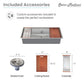 Rivage 45 x 19 Single Basin Undermount Kitchen Workstation Sink