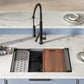 Tourner 30" x 19" Stainless Steel, Single Basin, Undermount Kitchen Workstation Sink in Multi Colors