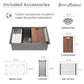 Tourner 30" x 19" Stainless Steel, Single Basin, Undermount Kitchen Workstation Sink in Multi Colors