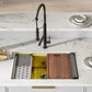 Tourner 30" x 19" Stainless Steel, Single Basin, Undermount Kitchen Workstation Sink in Multi Colors
