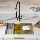 Tourner 30" x 19" Stainless Steel, Single Basin, Undermount Kitchen Workstation Sink in Multi Colors