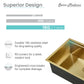 Tourner 30" x 19" Stainless Steel, Single Basin, Undermount Kitchen Workstation Sink in Multi Colors