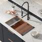 Tourner 30" x 19" Stainless Steel, Single Basin, Undermount Kitchen Workstation Sink in Multi Colors