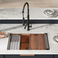 Tourner 30" x 19" Stainless Steel, Single Basin, Undermount Kitchen Workstation Sink in Multi Colors
