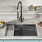 Tourner 32" x 19" Stainless Steel, Single Basin, Undermount Kitchen Workstation Sink in Multi Colors