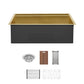 Tourner 32" x 19" Stainless Steel, Single Basin, Undermount Kitchen Workstation Sink in Multi Colors