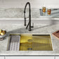 Tourner 32" x 19" Stainless Steel, Single Basin, Undermount Kitchen Workstation Sink in Multi Colors