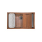 Tourner 32" x 19" Stainless Steel, Single Basin, Undermount Kitchen Workstation Sink in Multi Colors