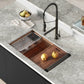 Tourner 32" x 19" Stainless Steel, Single Basin, Undermount Kitchen Workstation Sink in Multi Colors