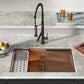 Tourner 32" x 19" Stainless Steel, Single Basin, Undermount Kitchen Workstation Sink in Multi Colors