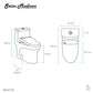 Virage One-Piece Toilet with Vivante Smart Seat Bidet 1.1/1.6 gpf