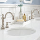 Queen 72-Inch Double Sink Quartz Carrara Vanity In Pure White set