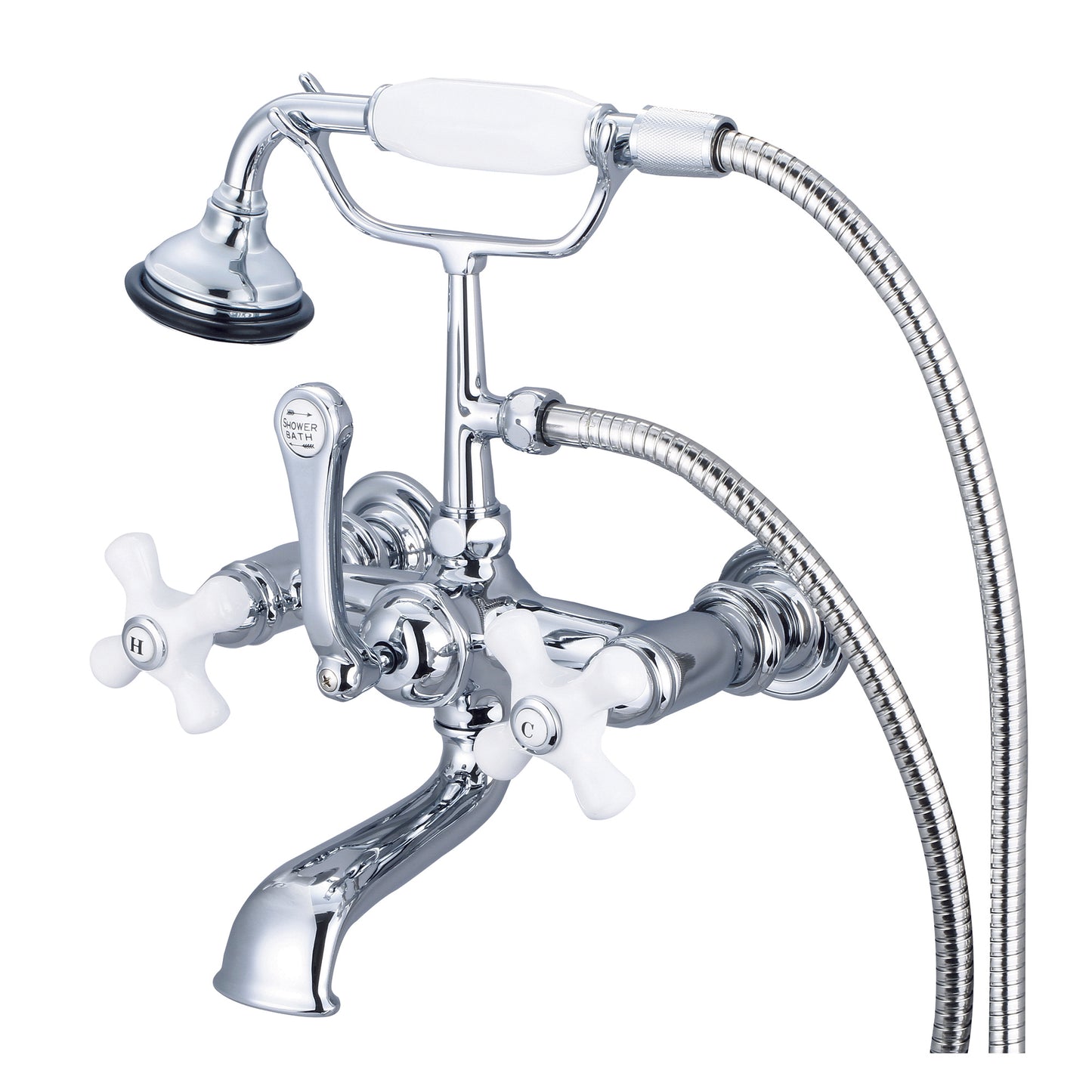 Vintage Classic Tub Faucet, Lever and Cross Handles