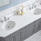 72" Palace Collection Quartz Carrara Multi Color Bathroom Vanity Sets