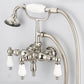 Vintage Classic Wall Mount Tub Faucet With Lever and Cross Handles
