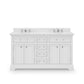 60 Inch Double Sink Bathroom Vanity, Mirrors And Faucets, Derby Collection