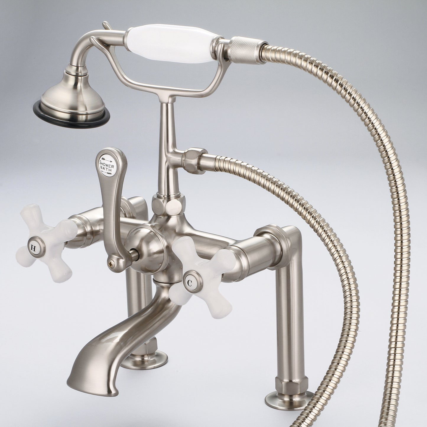 Vintage Classic Tub Faucet With Lever and Cross Handles