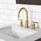 24 In. White Marble oak Vanity, Faucet and Mirror, Chestnut collection