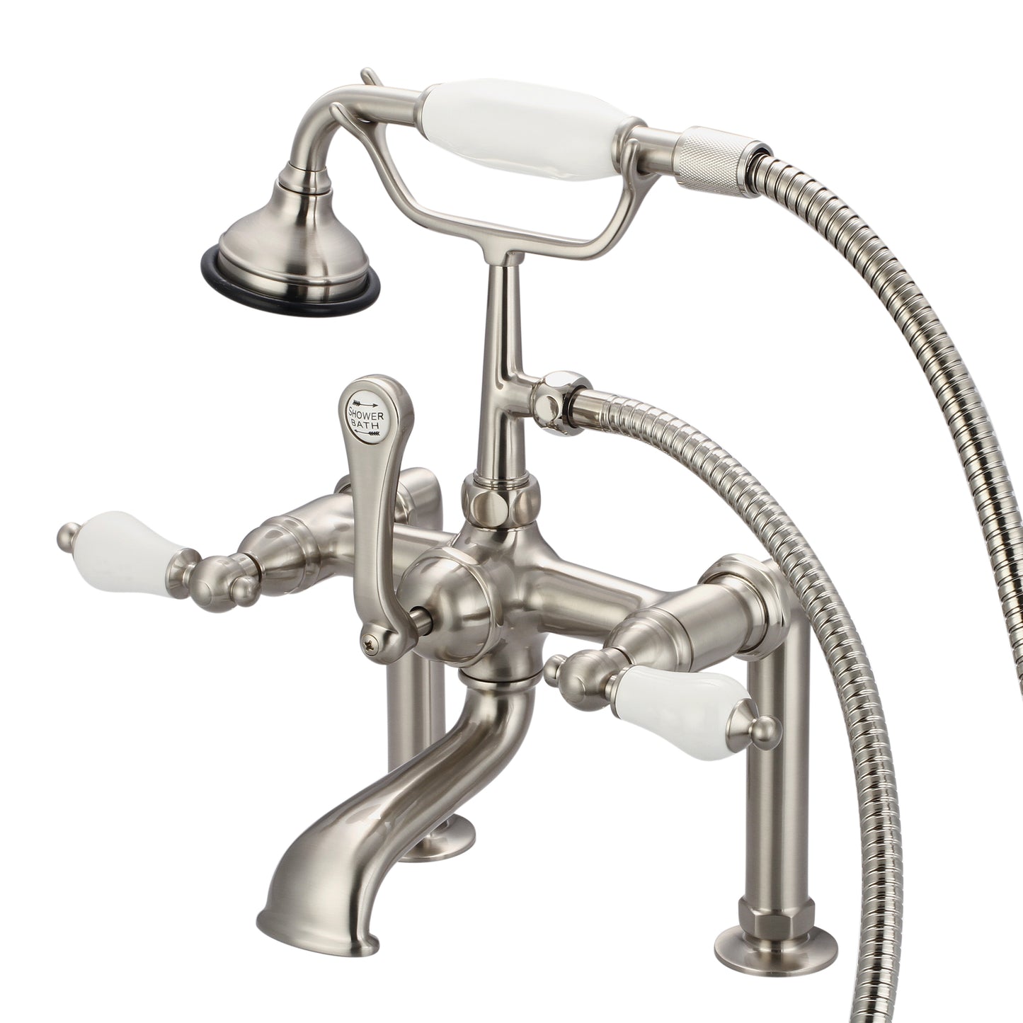 Vintage Classic Tub Faucet With Lever and Cross Handles